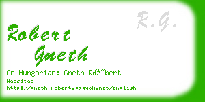 robert gneth business card